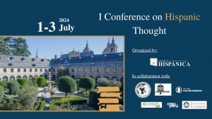 I Conference on Hispanic Thought eng portada act 06 i jornadas de pensamiento hispánico